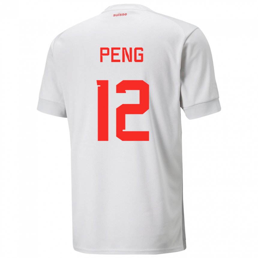 Niño Camiseta Suiza Livia Peng #12 Blanco 2ª Equipación 22-24 La Camisa