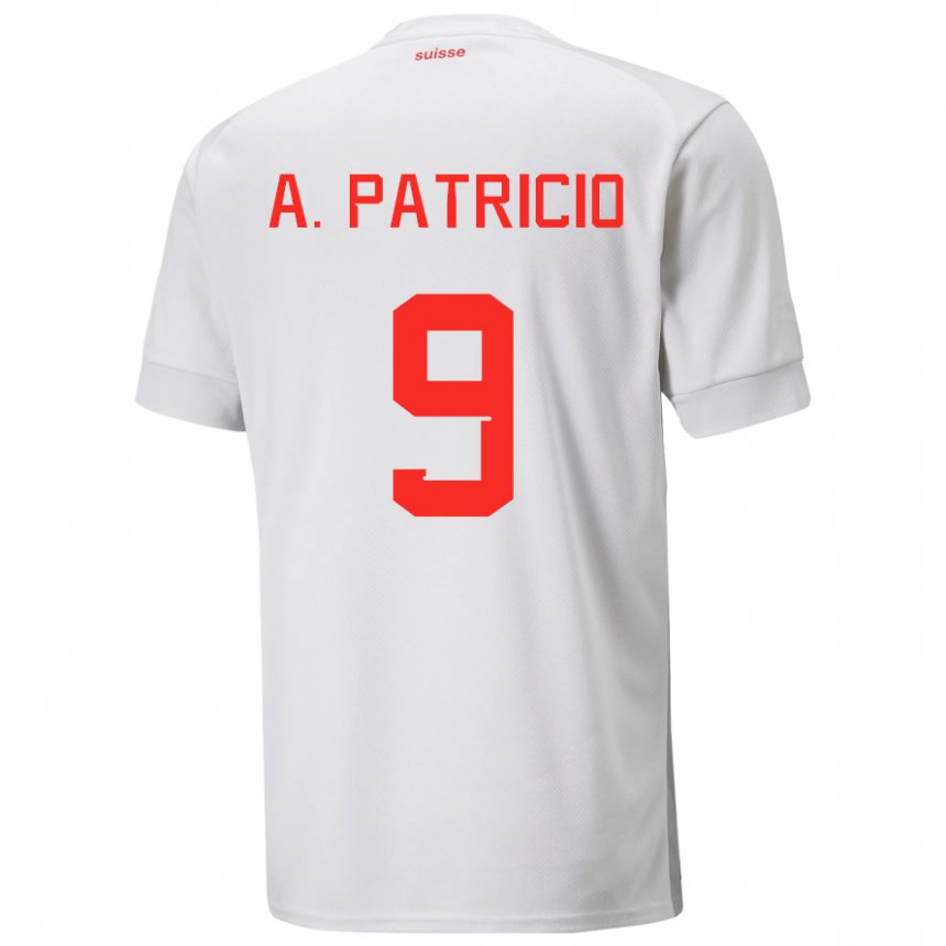 Niño Camiseta Suiza Alexandre Dias Patricio #9 Blanco 2ª Equipación 22-24 La Camisa