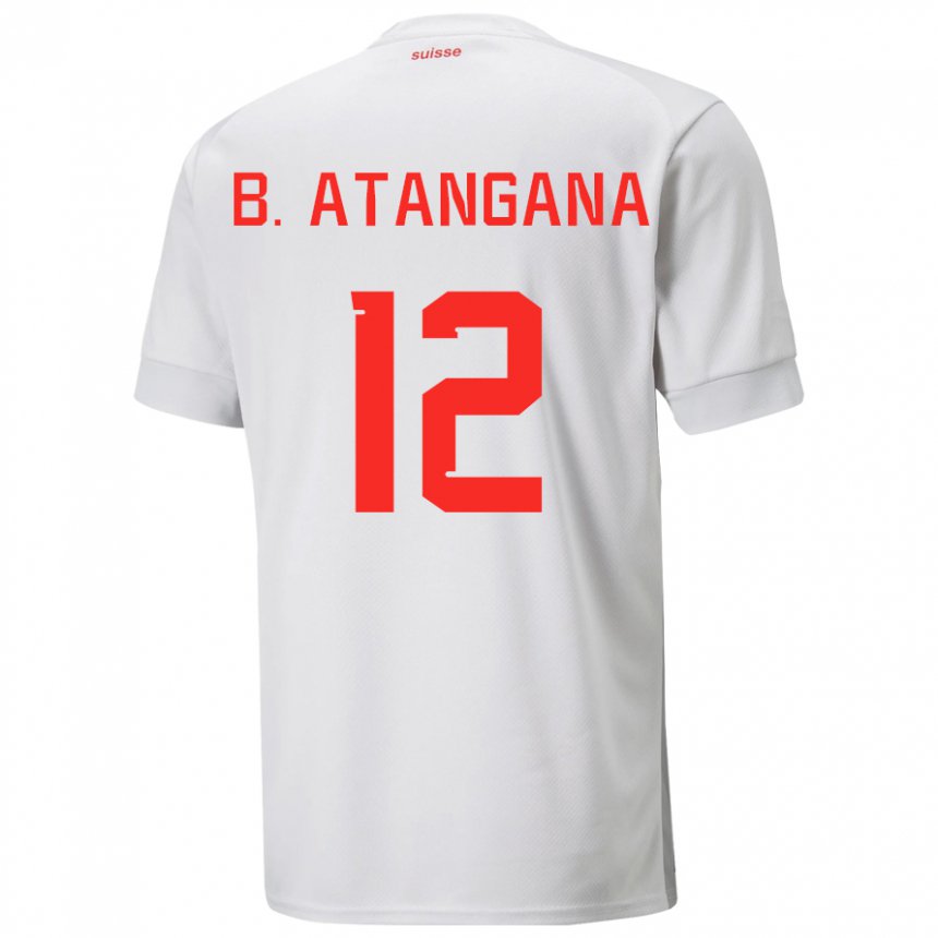 Niño Camiseta Suiza Brian Ernest Atangana #12 Blanco 2ª Equipación 22-24 La Camisa