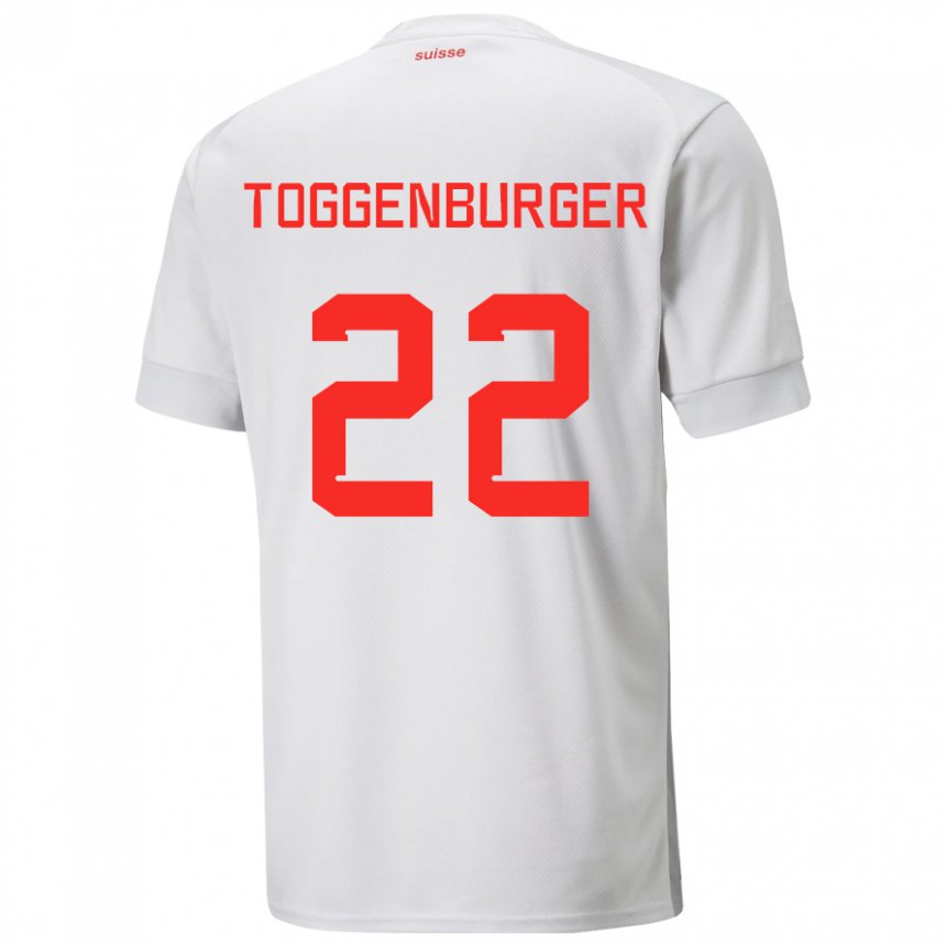 Niño Camiseta Suiza Nando Toggenburger #22 Blanco 2ª Equipación 22-24 La Camisa