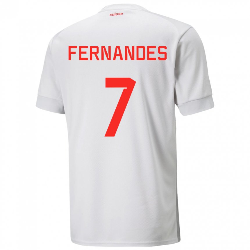 Niño Camiseta Suiza Ruben Fernandes #7 Blanco 2ª Equipación 22-24 La Camisa