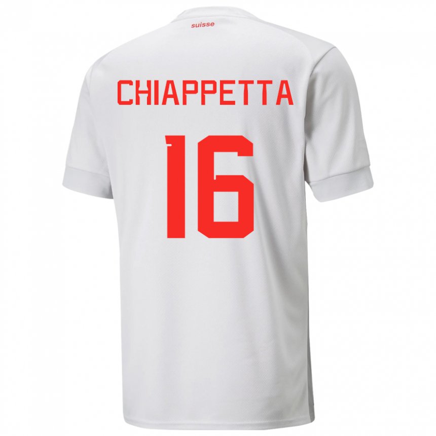 Niño Camiseta Suiza Carmine Chiappetta #16 Blanco 2ª Equipación 22-24 La Camisa