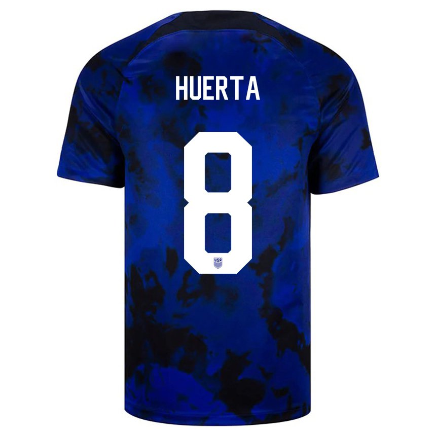 Niño Camiseta Estados Unidos Sofia Huerta #8 Azul Real 2ª Equipación 22-24 La Camisa
