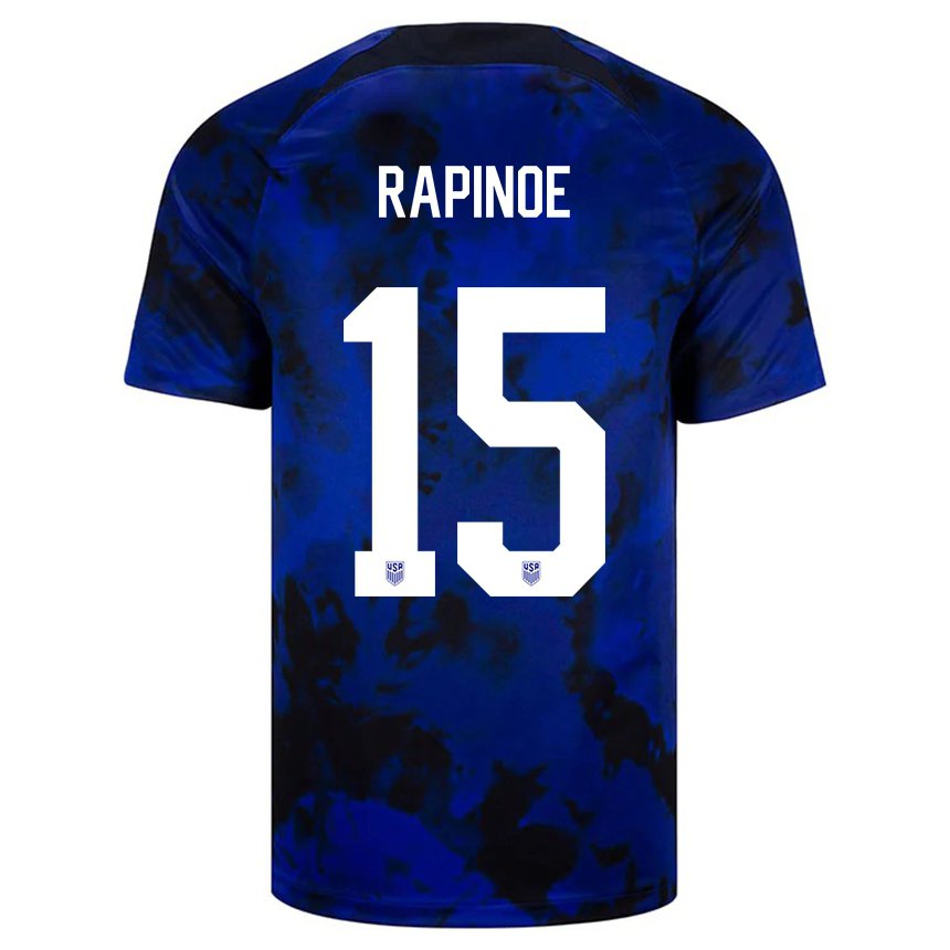 Niño Camiseta Estados Unidos Megan Rapinoe #15 Azul Real 2ª Equipación 22-24 La Camisa