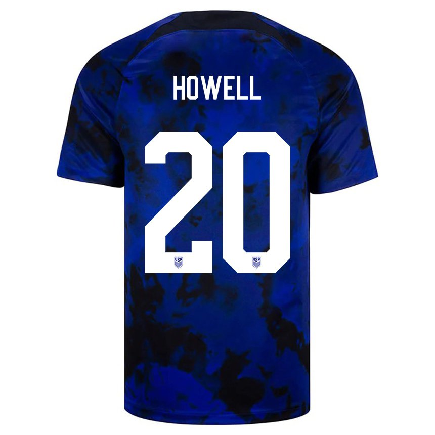 Niño Camiseta Estados Unidos Jaelin Howell #20 Azul Real 2ª Equipación 22-24 La Camisa