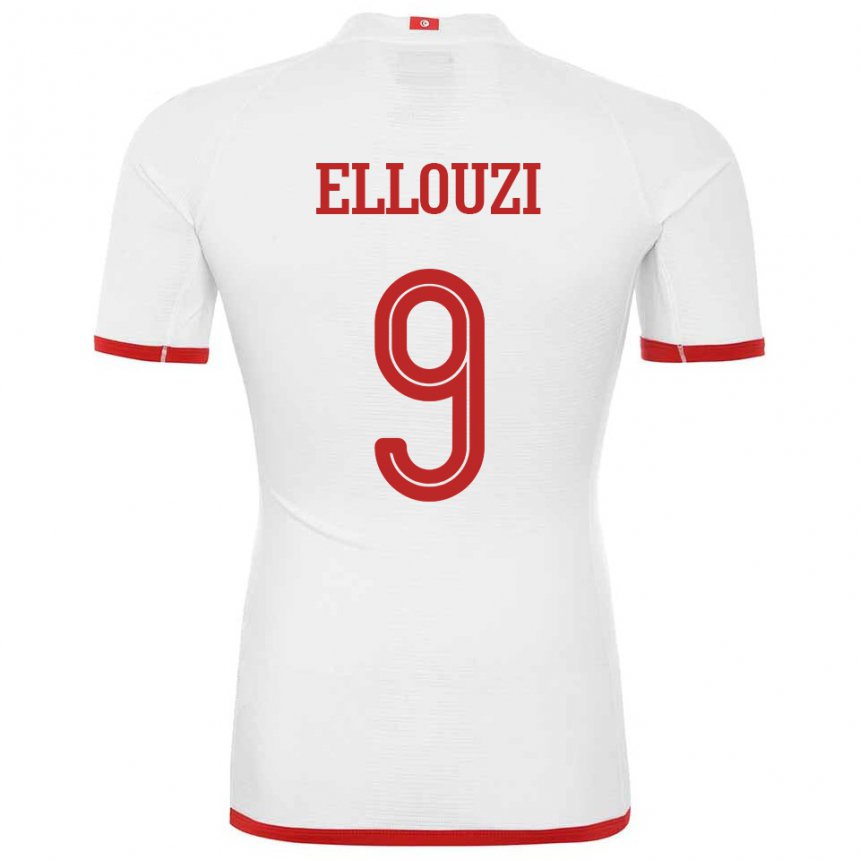 Niño Camiseta Túnez Sabrine Ellouzi #9 Blanco 2ª Equipación 22-24 La Camisa