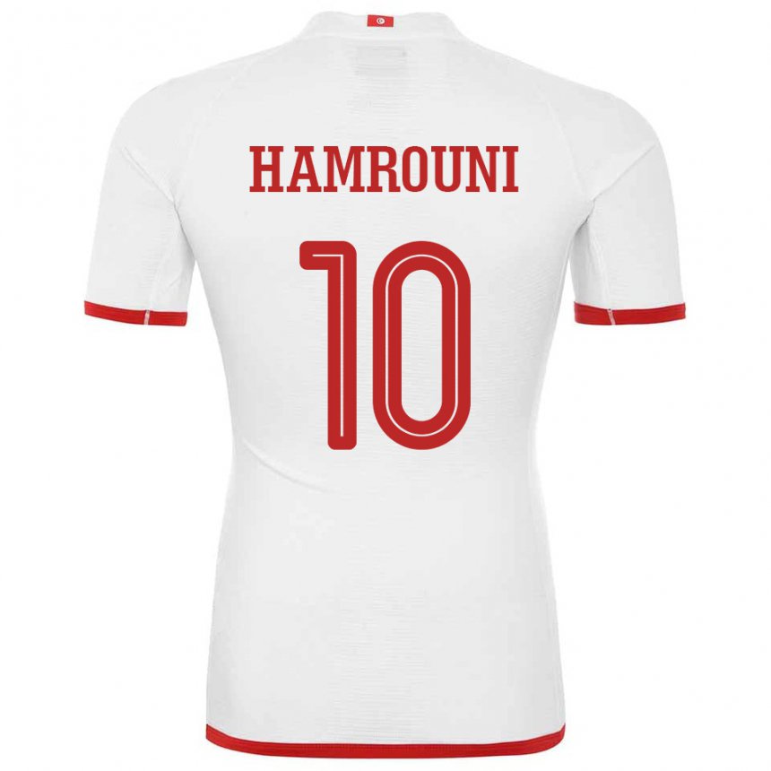 Niño Camiseta Túnez Rayen Hamrouni #10 Blanco 2ª Equipación 22-24 La Camisa