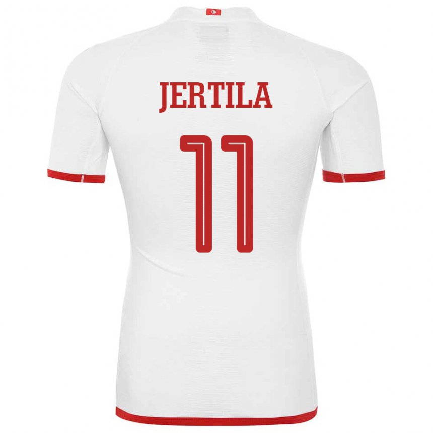 Niño Camiseta Túnez Hedi Jertila #11 Blanco 2ª Equipación 22-24 La Camisa