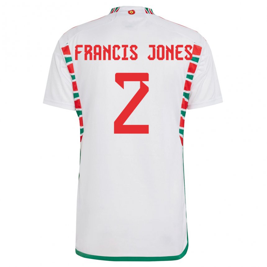 Niño Camiseta Gales Maria Francis Jones #2 Blanco 2ª Equipación 22-24 La Camisa