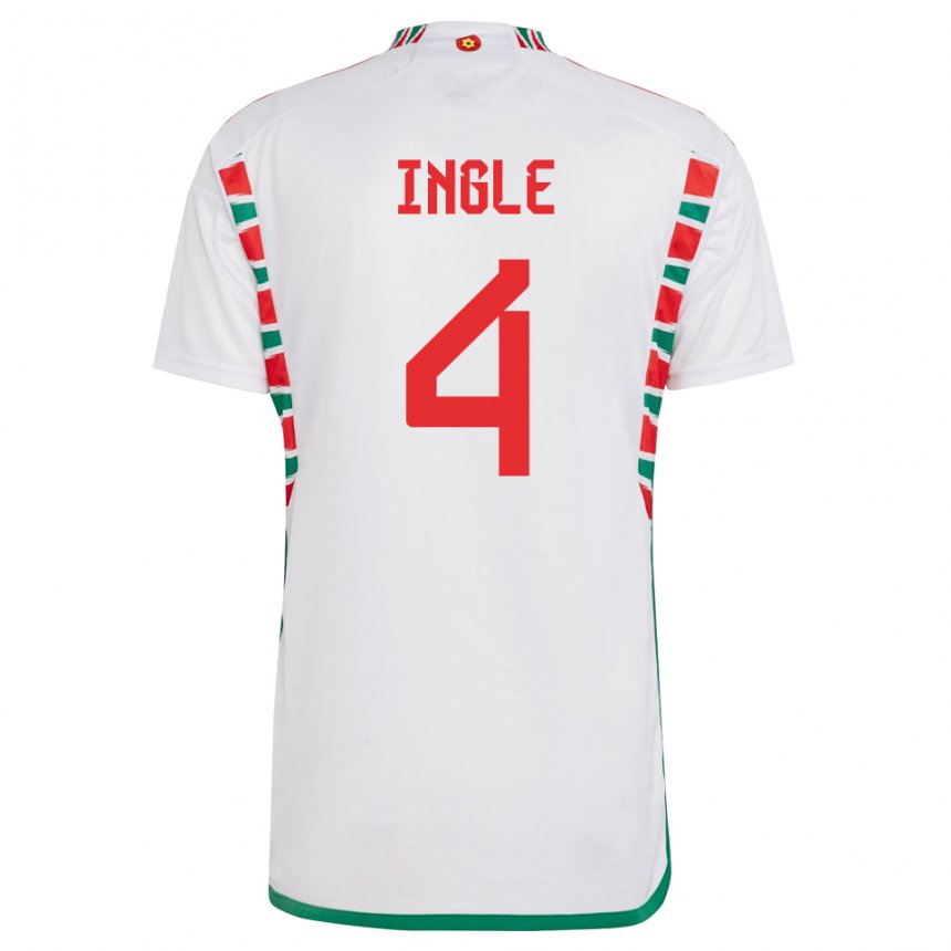 Niño Camiseta Gales Sophie Ingle #4 Blanco 2ª Equipación 22-24 La Camisa