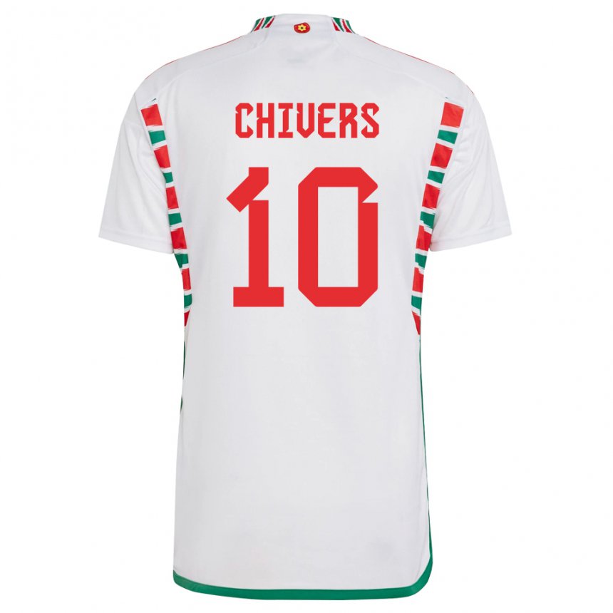 Niño Camiseta Gales Chloe Chivers #10 Blanco 2ª Equipación 22-24 La Camisa