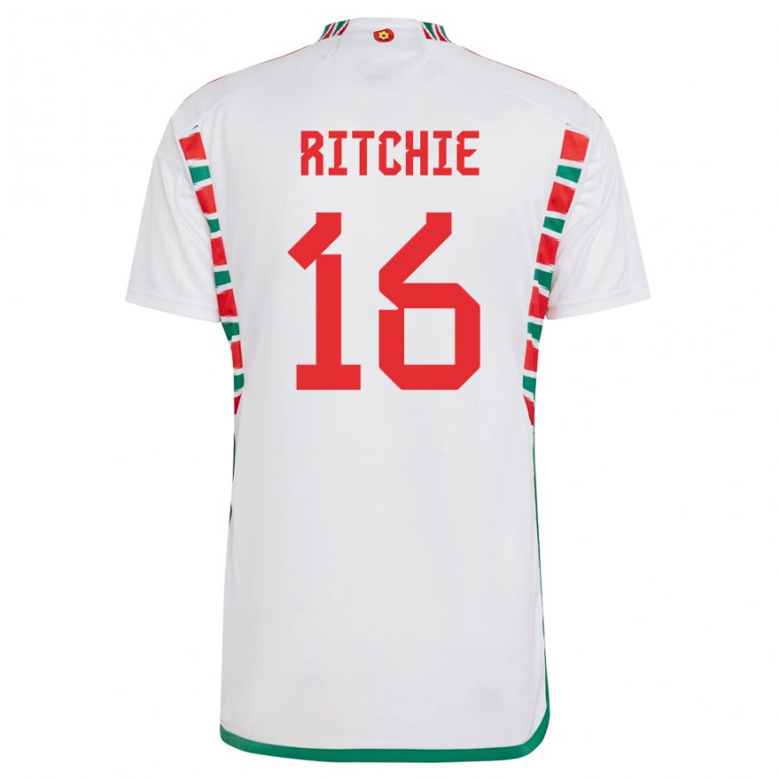 Niño Camiseta Gales Amelia Ritchie #16 Blanco 2ª Equipación 22-24 La Camisa