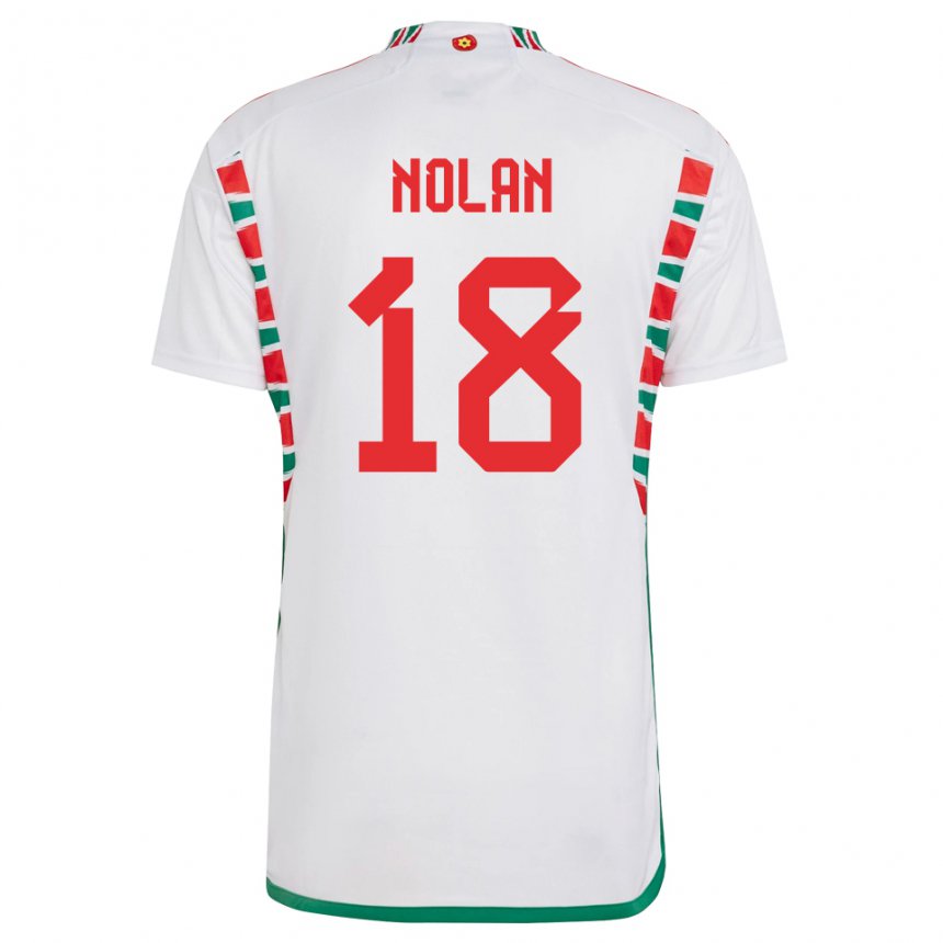 Niño Camiseta Gales Kylie Nolan #18 Blanco 2ª Equipación 22-24 La Camisa