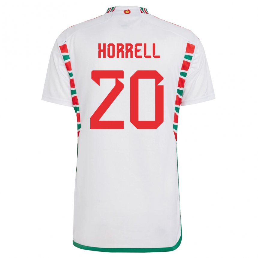 Niño Camiseta Gales Grace Horrell #20 Blanco 2ª Equipación 22-24 La Camisa