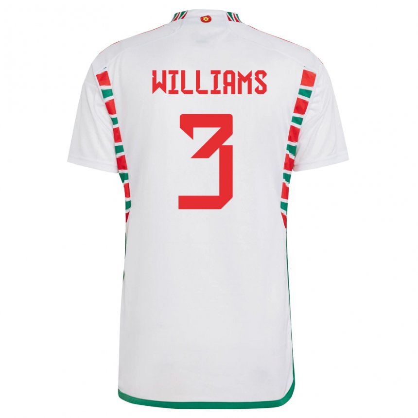 Niño Camiseta Gales Zac Williams #3 Blanco 2ª Equipación 22-24 La Camisa
