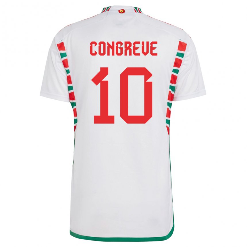 Niño Camiseta Gales Cameron Congreve #10 Blanco 2ª Equipación 22-24 La Camisa