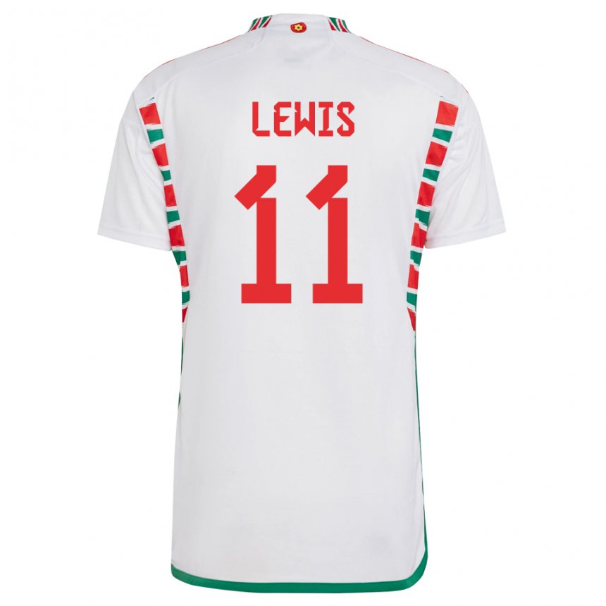 Niño Camiseta Gales Sonny Lewis #11 Blanco 2ª Equipación 22-24 La Camisa