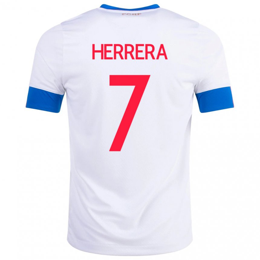 Niño Camiseta Costa Rica Melissa Herrera #7 Blanco 2ª Equipación 22-24 La Camisa