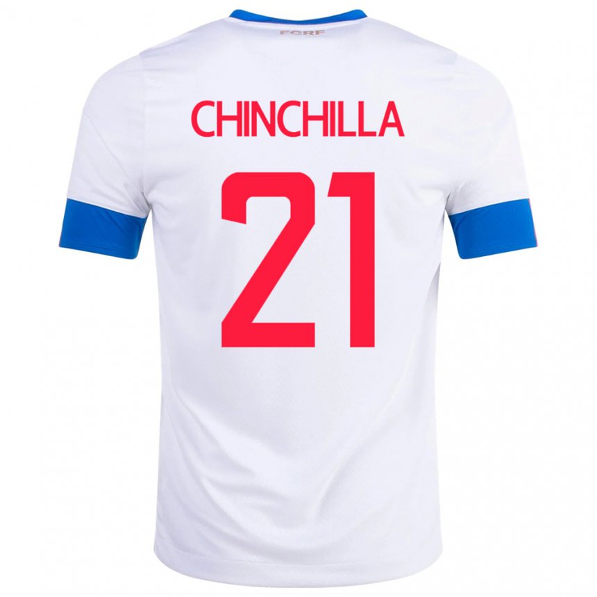 Niño Camiseta Costa Rica Viviana Chinchilla #21 Blanco 2ª Equipación 22-24 La Camisa
