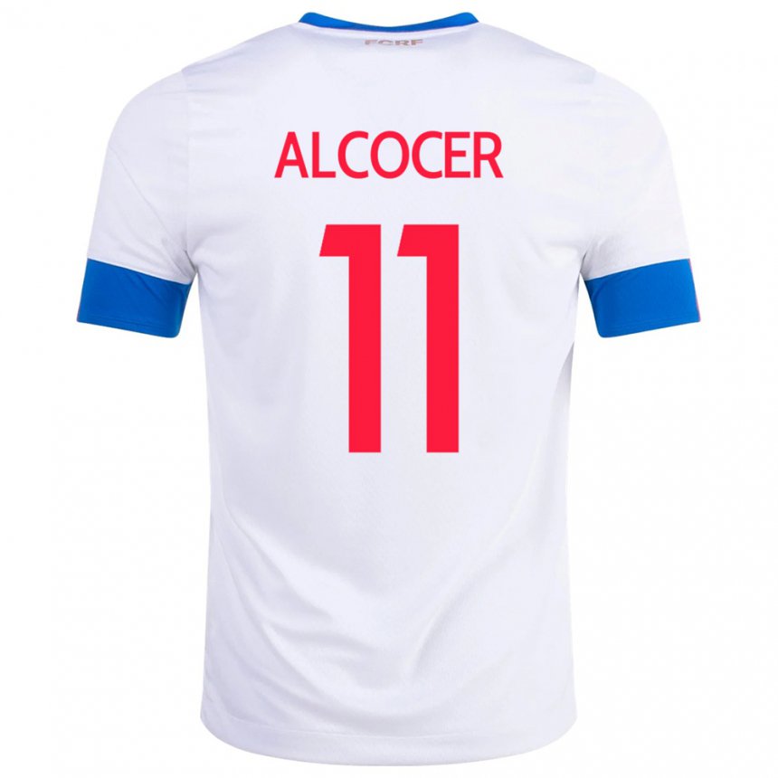 Niño Camiseta Costa Rica Josimar Alcocer #11 Blanco 2ª Equipación 22-24 La Camisa