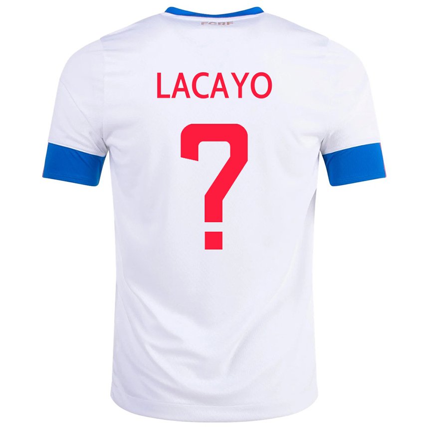Niño Camiseta Costa Rica Marcelo Lacayo #0 Blanco 2ª Equipación 22-24 La Camisa