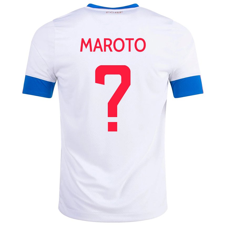 Niño Camiseta Costa Rica Victor Maroto #0 Blanco 2ª Equipación 22-24 La Camisa