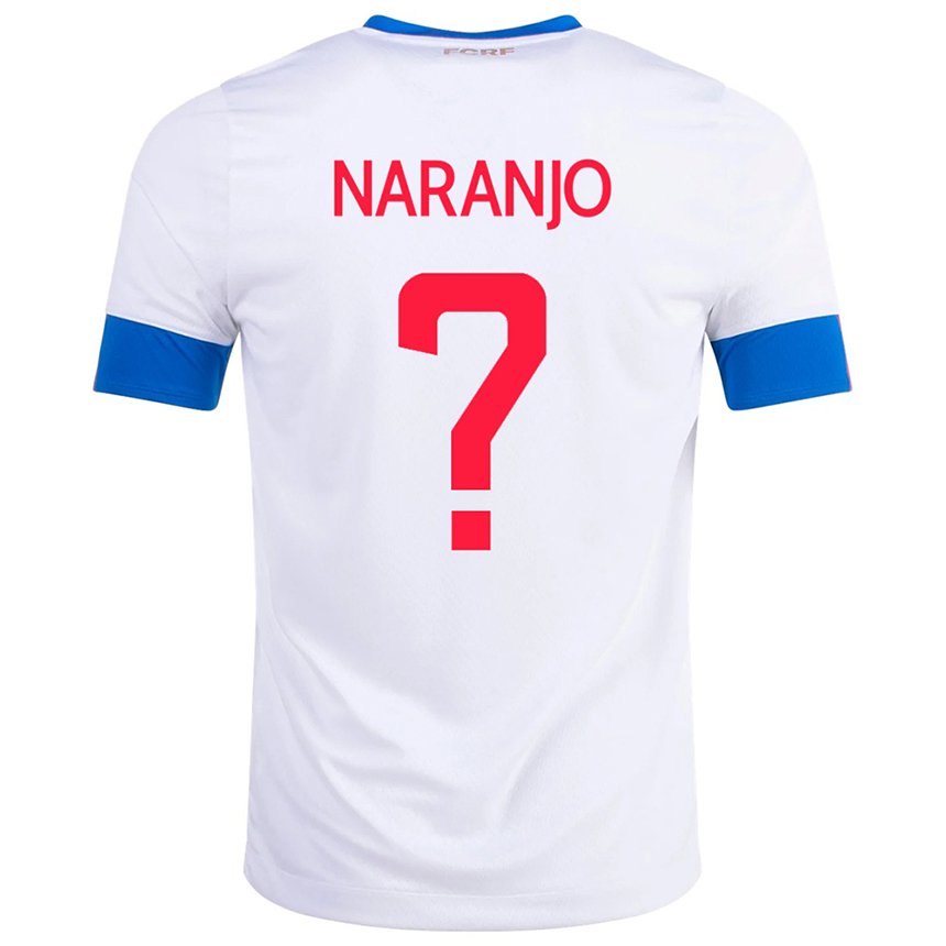 Niño Camiseta Costa Rica Andry Naranjo #0 Blanco 2ª Equipación 22-24 La Camisa