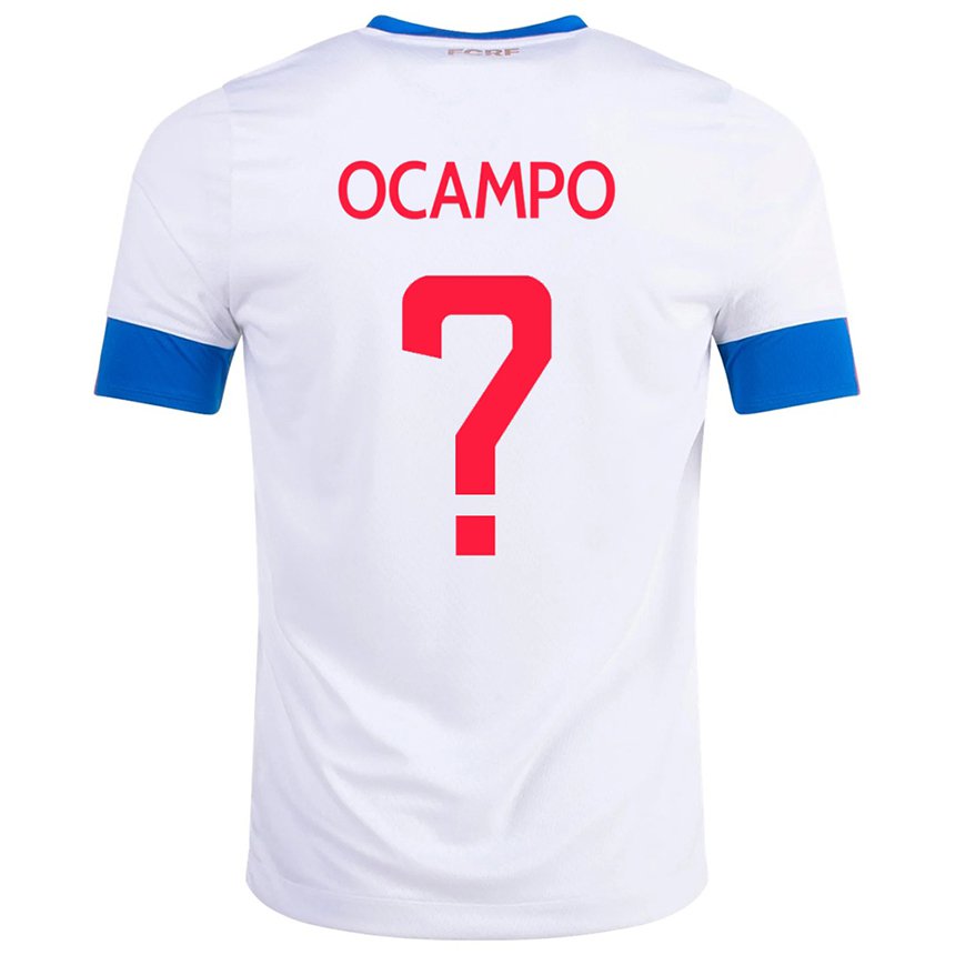 Niño Camiseta Costa Rica Benjamin Ocampo #0 Blanco 2ª Equipación 22-24 La Camisa