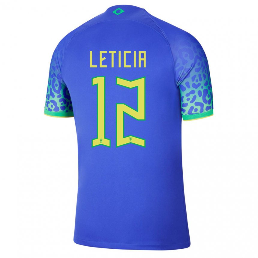 Niño Camiseta Brasil Leticia #12 Azul 2ª Equipación 22-24 La Camisa