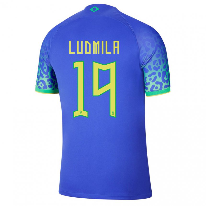 Niño Camiseta Brasil Ludmila #19 Azul 2ª Equipación 22-24 La Camisa