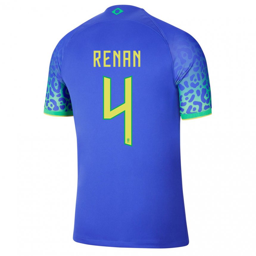 Niño Camiseta Brasil Robert Renan #4 Azul 2ª Equipación 22-24 La Camisa