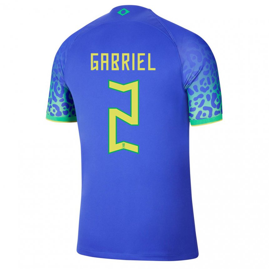 Niño Camiseta Brasil Victor Gabriel #2 Azul 2ª Equipación 22-24 La Camisa