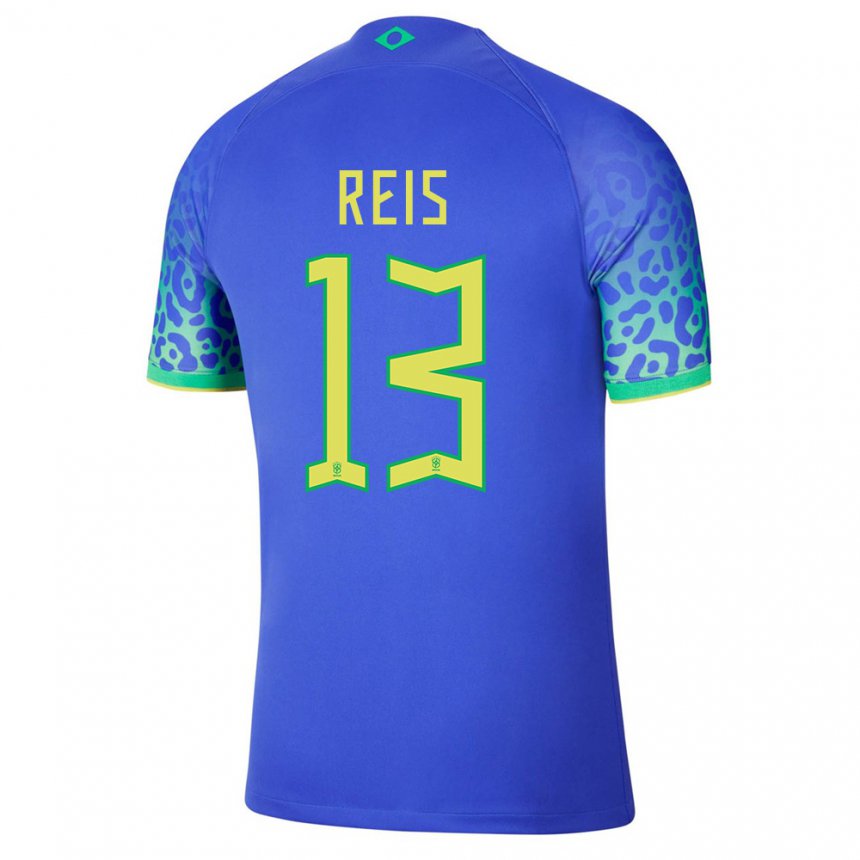 Niño Camiseta Brasil Vitor Reis #13 Azul 2ª Equipación 22-24 La Camisa