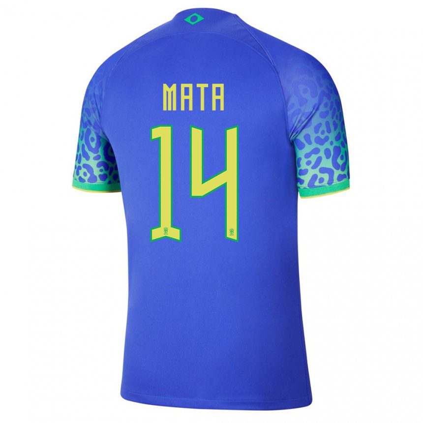 Niño Camiseta Brasil Da Mata #14 Azul 2ª Equipación 22-24 La Camisa