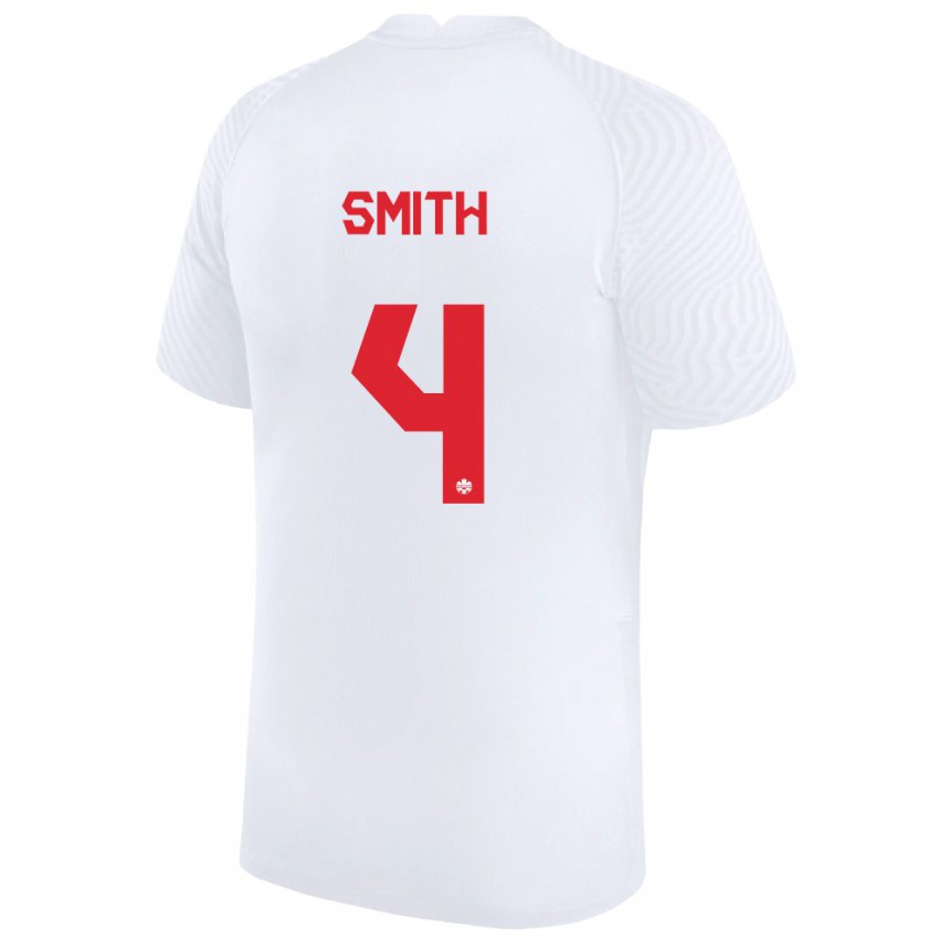 Niño Camiseta Canadá Justin Smith #4 Blanco 2ª Equipación 22-24 La Camisa