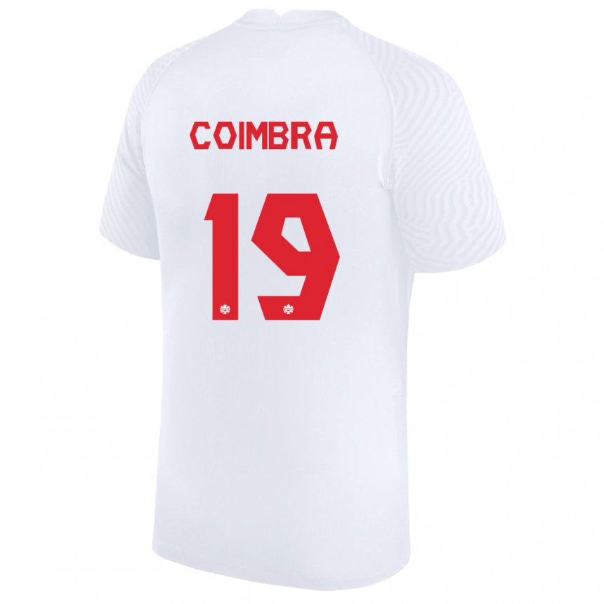 Niño Camiseta Canadá Tiago Coimbra #19 Blanco 2ª Equipación 22-24 La Camisa