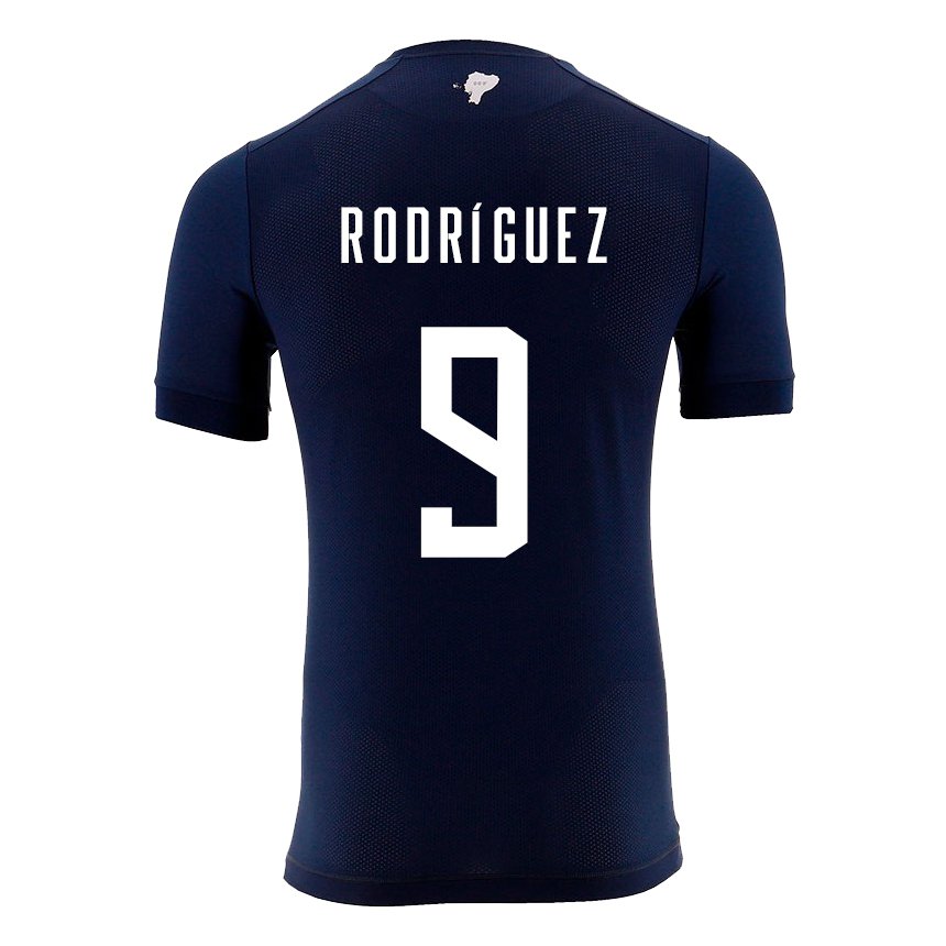 Niño Camiseta Ecuador Ingrid Rodriguez #9 Azul Marino 2ª Equipación 22-24 La Camisa