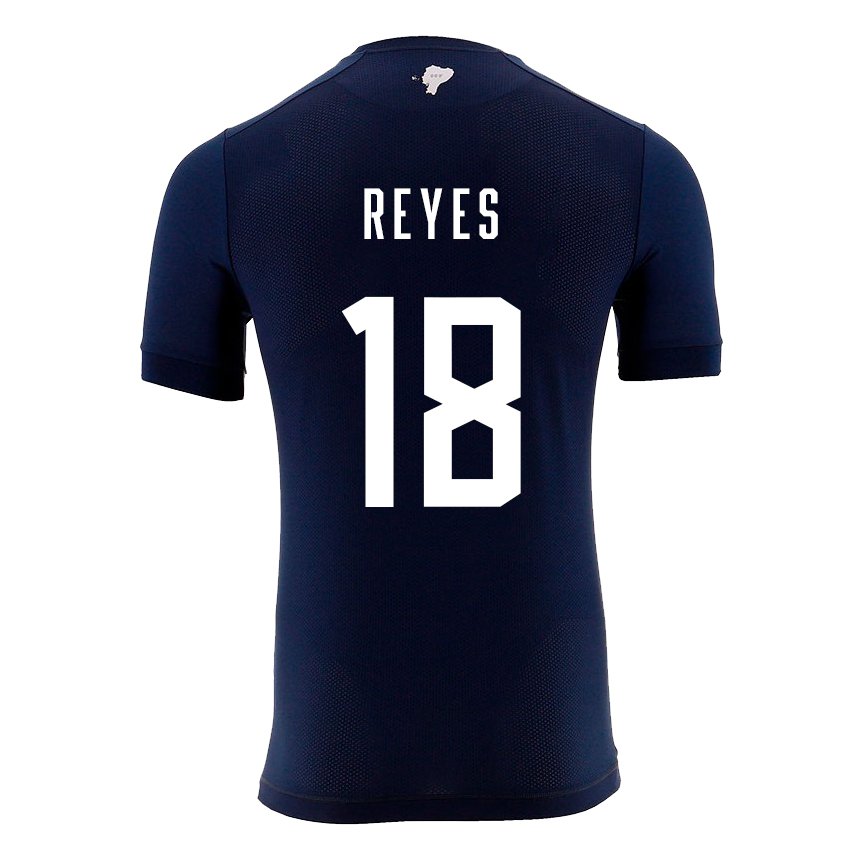 Niño Camiseta Ecuador Ashley Reyes #18 Azul Marino 2ª Equipación 22-24 La Camisa