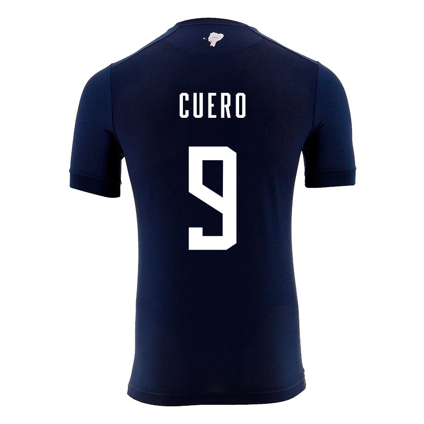 Niño Camiseta Ecuador Justin Cuero #9 Azul Marino 2ª Equipación 22-24 La Camisa