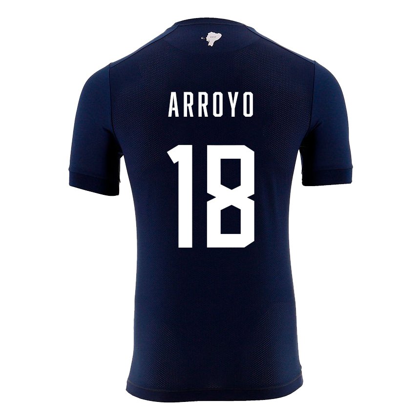 Niño Camiseta Ecuador Jean Arroyo #18 Azul Marino 2ª Equipación 22-24 La Camisa