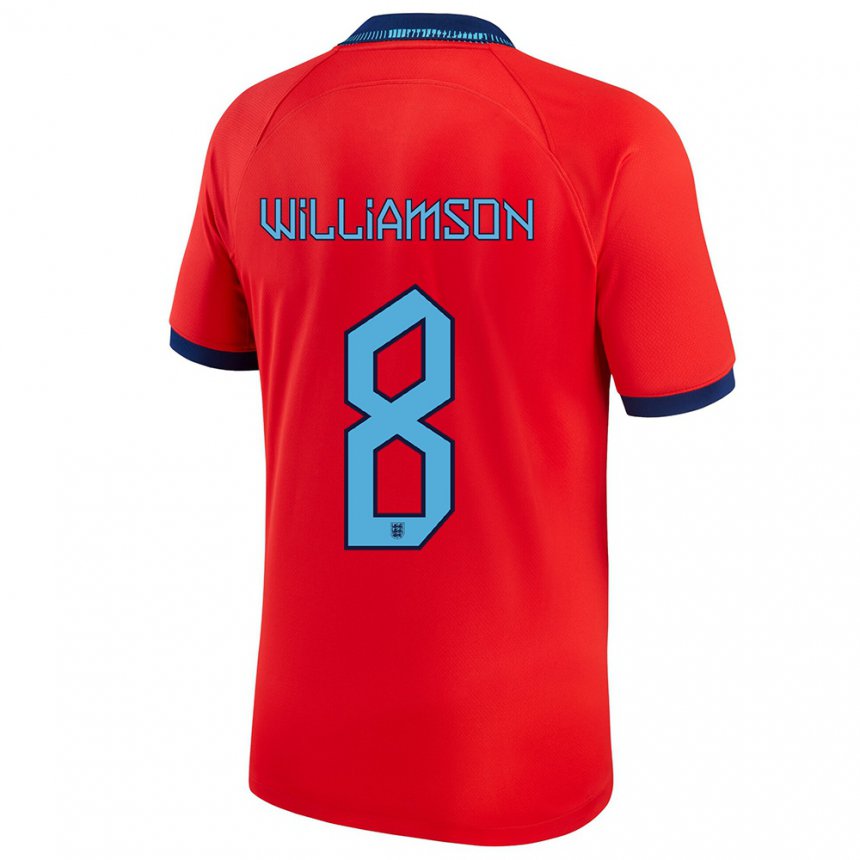 Niño Camiseta Inglaterra Leah Williamson #8 Rojo 2ª Equipación 22-24 La Camisa