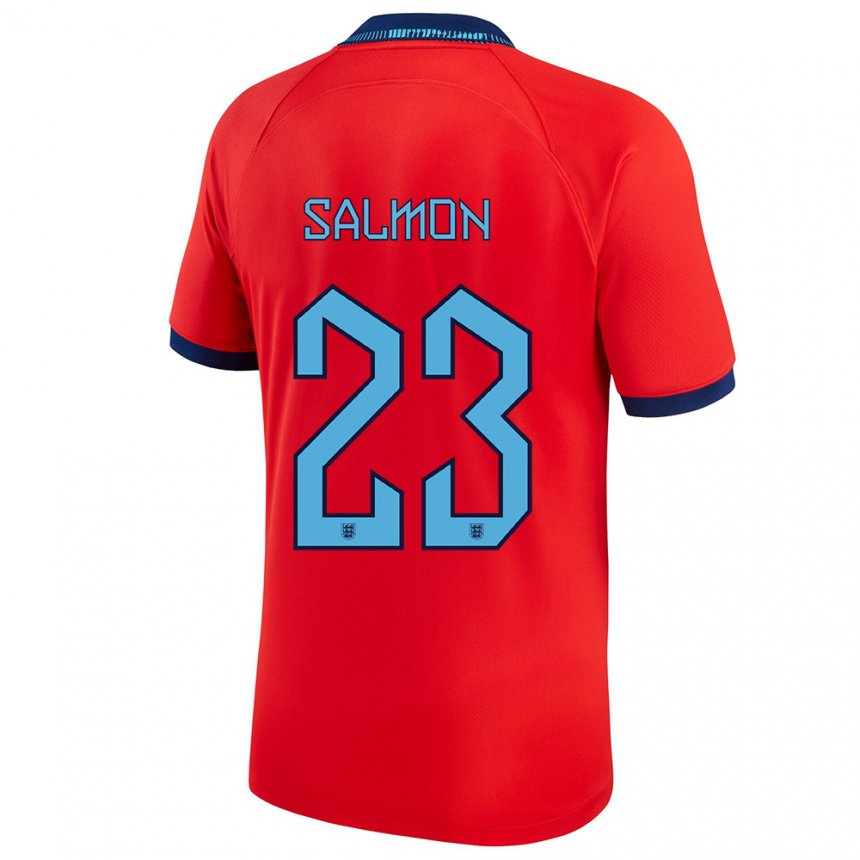 Niño Camiseta Inglaterra Ebony Salmon #23 Rojo 2ª Equipación 22-24 La Camisa
