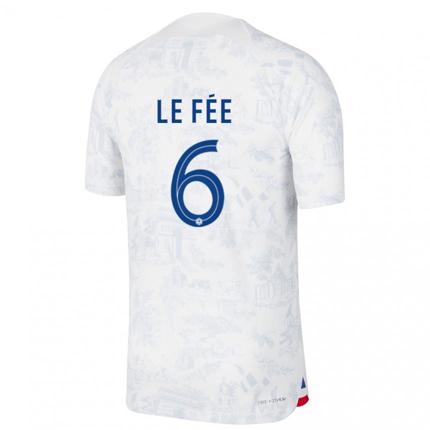 Niño Camiseta Francia Enzo Le Fee #6 Blanco Azul 2ª Equipación 22-24 La Camisa