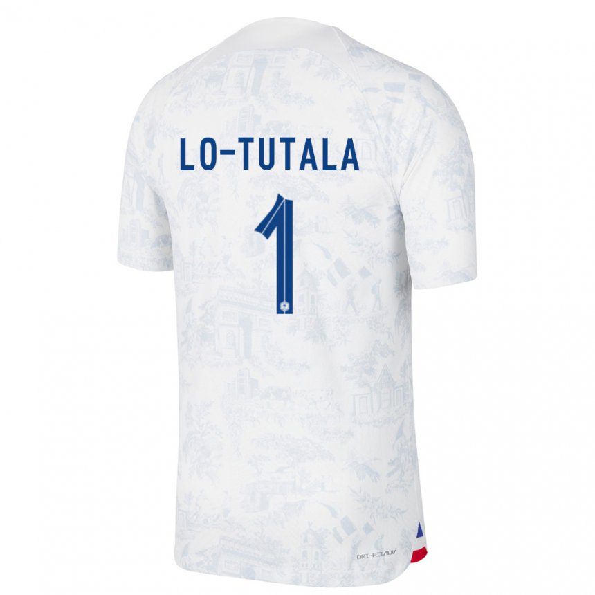 Niño Camiseta Francia Thimothee Lo Tutala #1 Blanco Azul 2ª Equipación 22-24 La Camisa