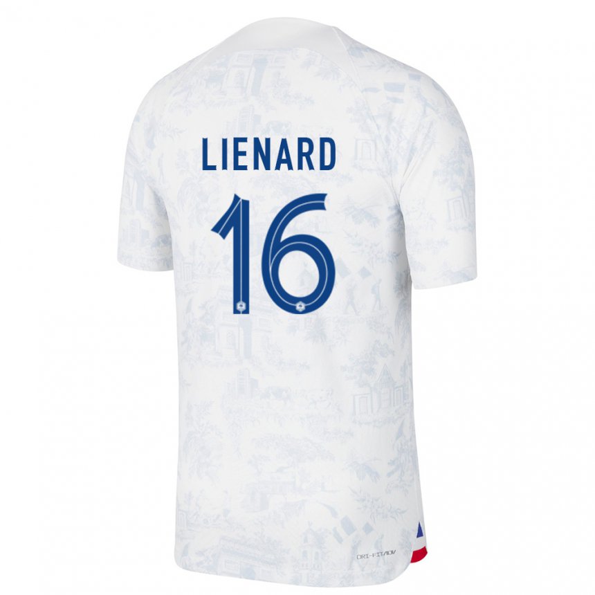 Niño Camiseta Francia Yann Lienard #16 Blanco Azul 2ª Equipación 22-24 La Camisa