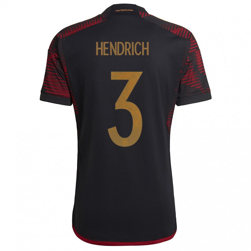 Niño Camiseta Alemania Kathrin Hendrich #3 Granate Negro 2ª Equipación 22-24 La Camisa