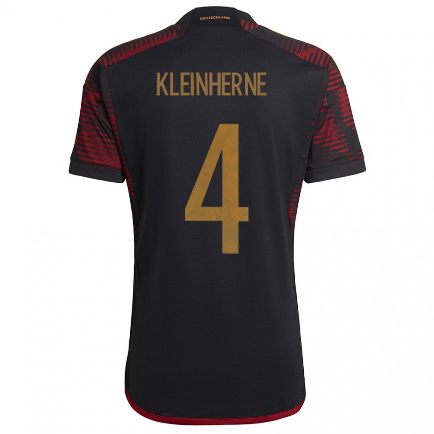 Niño Camiseta Alemania Sophia Kleinherne #4 Granate Negro 2ª Equipación 22-24 La Camisa