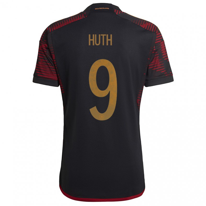 Niño Camiseta Alemania Svenja Huth #9 Granate Negro 2ª Equipación 22-24 La Camisa