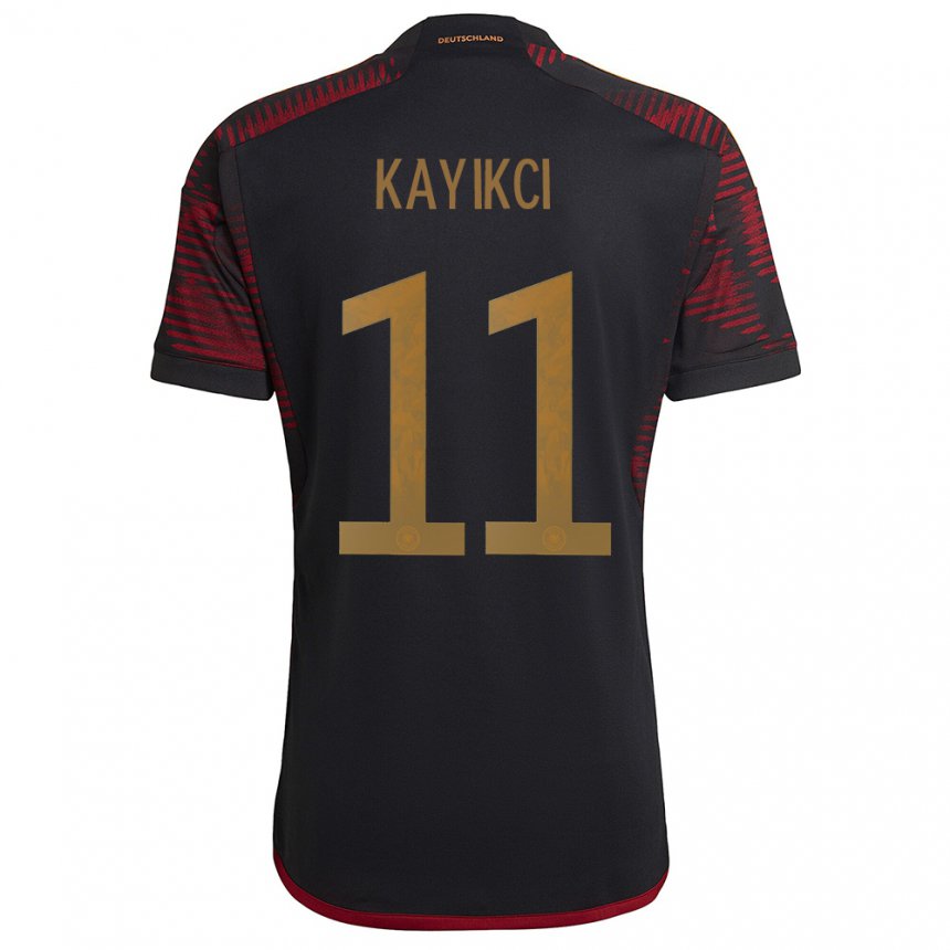 Niño Camiseta Alemania Hasret Kayikci #11 Granate Negro 2ª Equipación 22-24 La Camisa