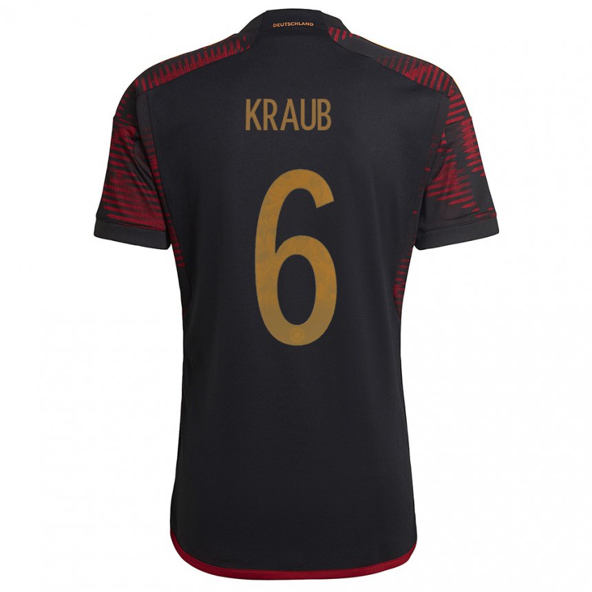 Niño Camiseta Alemania Tom Kraub #6 Granate Negro 2ª Equipación 22-24 La Camisa